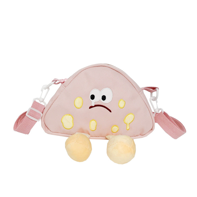 Cheese One Cute Cartoon Canvas Triangle Crossbody Bags