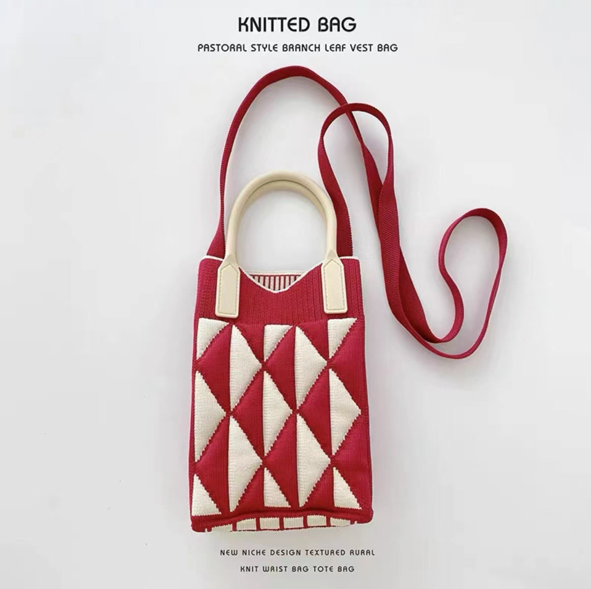 Knitted Portable Hand Female Korean Niche Crossbody Bags