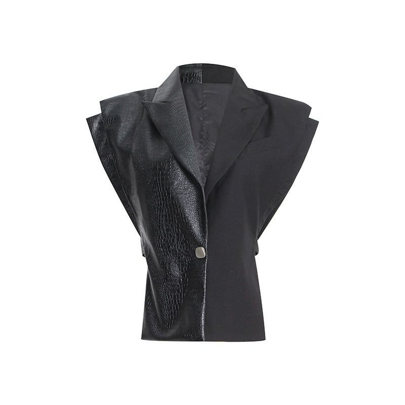 Women's Fashion Locomotive Style Female Hollow Design Sexy Vests