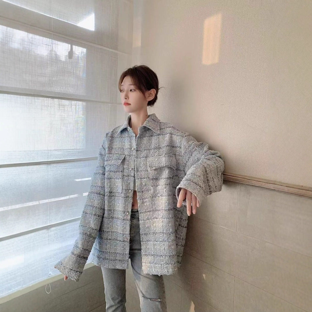 Women's Pure Spring Loose Mid-length Small Long-sleeved Jackets