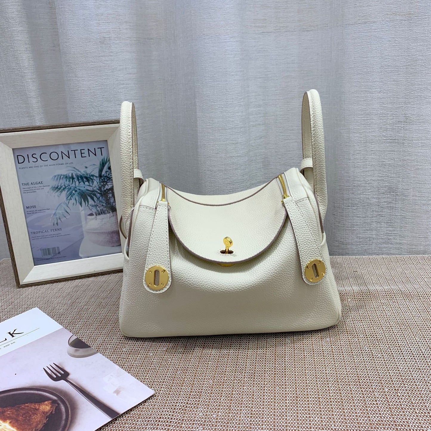 Women's Style Fashion Lychee Pattern Double Pull Shoulder Bags