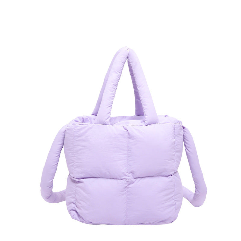 Women's Fashion Down Soft Cotton Filled Pillow Shoulder Bags