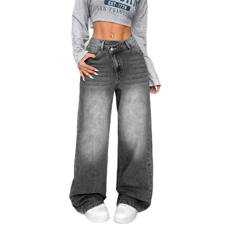 Women's American Style Casual Loose Washed-out For Jeans