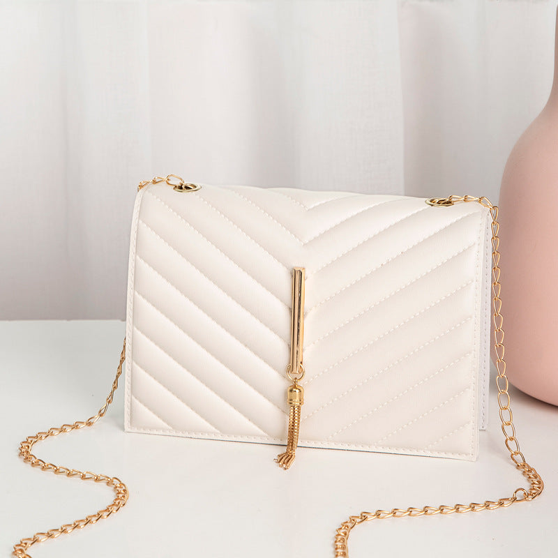 Women's Embroidered Simple Tassel Chain Cheap Crossbody Bags