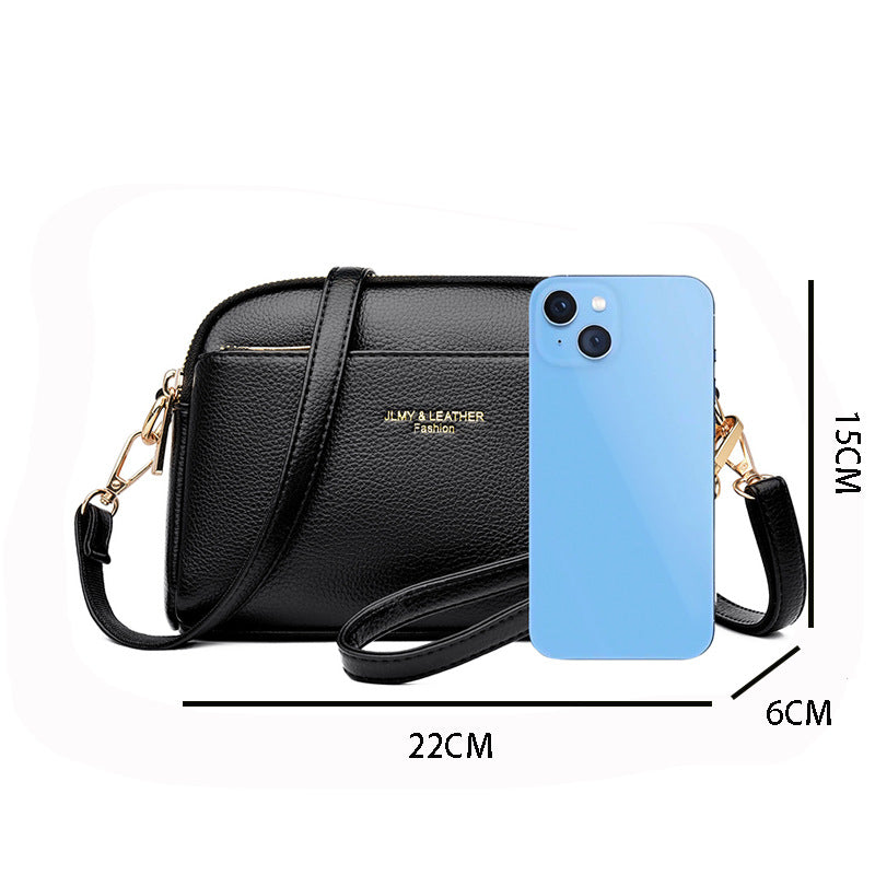 Women's High-grade Double Compartment Large Capacity Mobile Shoulder Bags