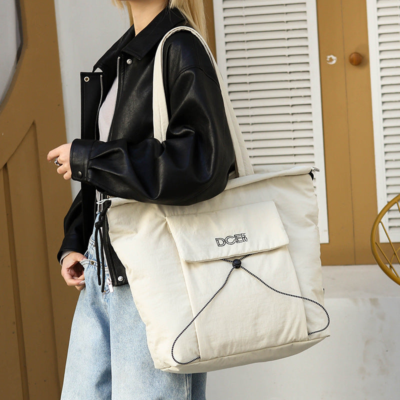 Women's Cotton Lightweight Waterproof Class Commuter Large Shoulder Bags