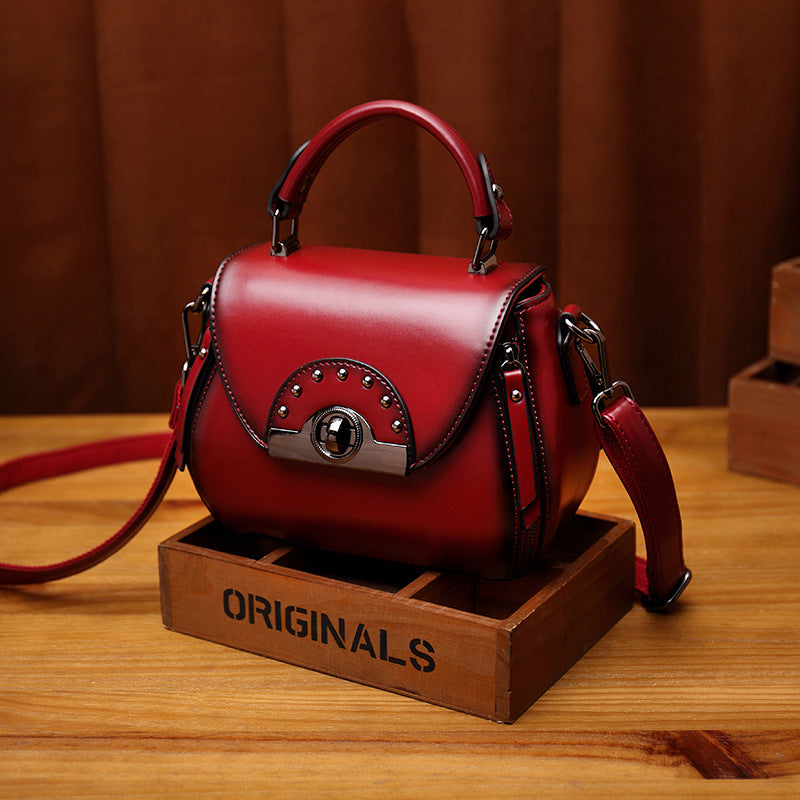 Women's Mature Elegant Retro Fashion Soft Leather Shoulder Bags