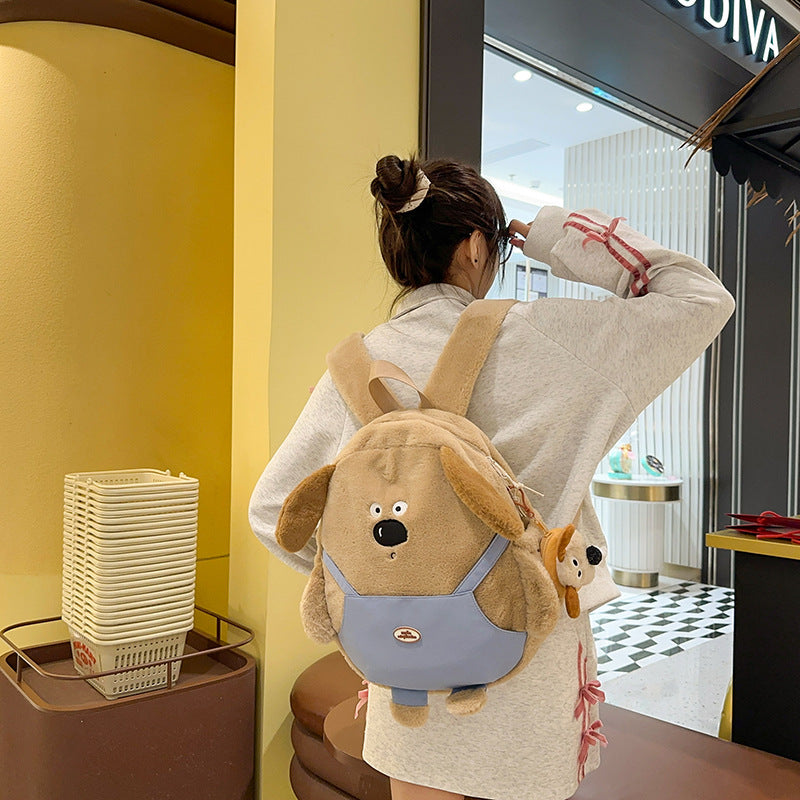 Plush Cute Dog Female Cartoon For Backpacks