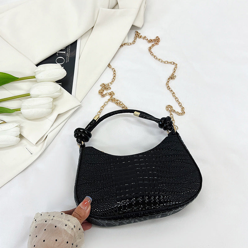 Women's Summer Niche Design Leisure Commute Moon Shoulder Bags