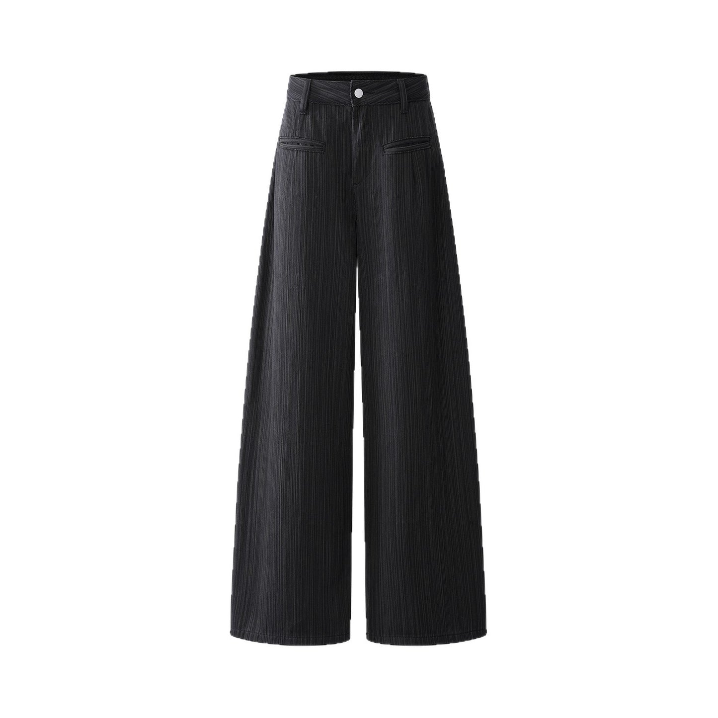Women's American Dark Gray Early High Waist Loose Women's Jeans
