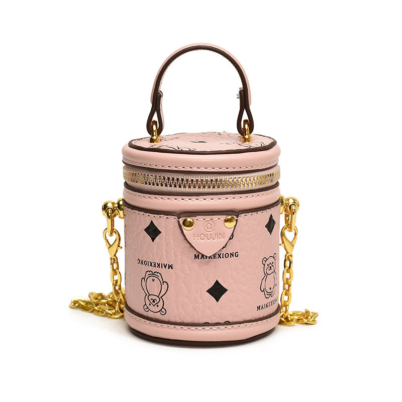 Children's Model Style Retro Mini Fortune Tube Crossbody Bags