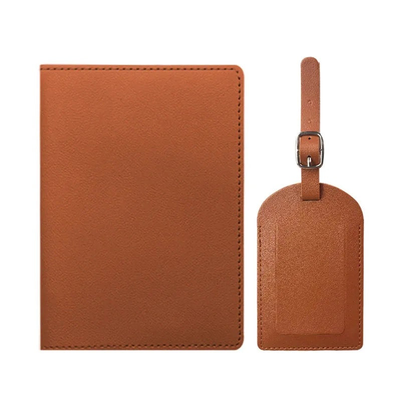 Leather Boarding Passport Baggage Tag Set Id Package