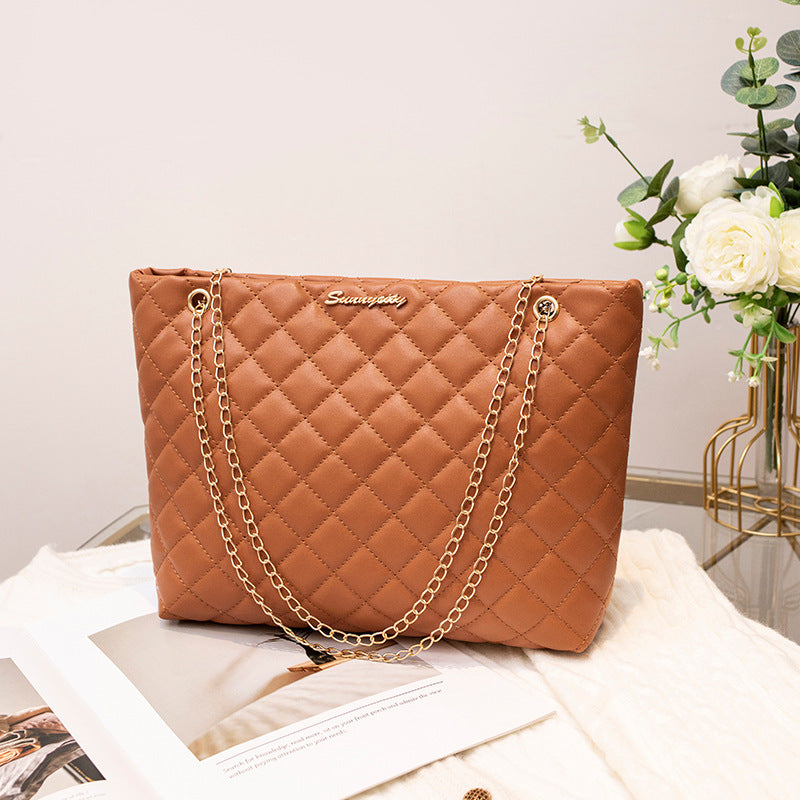 Diamond Embroidery Large Capacity Totes Solid Tote Bags