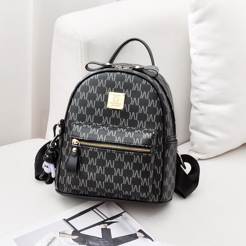 Women's Popular Korean Fashion Printed Portable Backpacks