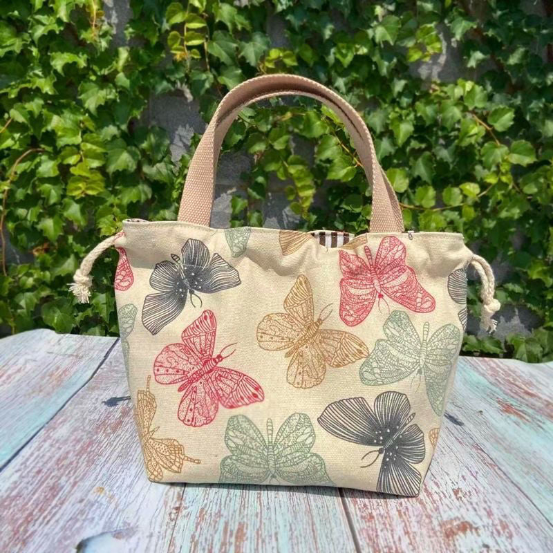 Printing Lunch Cute Cartoon Canvas Reticule Shoulder Bags