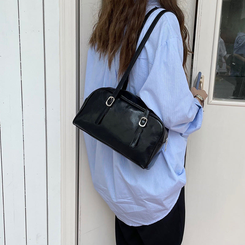 Women's Spring Green Niche Underarm Commute Shoulder Bags
