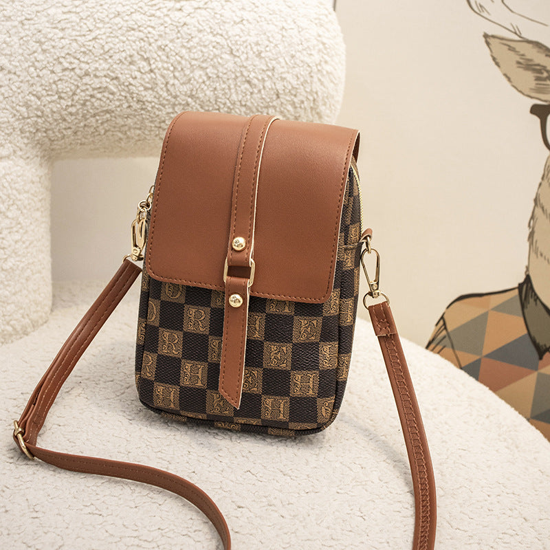 Women's Popular Mobile Printed Soft Leather Phone Bags