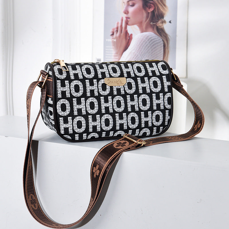 Women's Fashion Simple Retro Textured Autumn Crossbody Bags