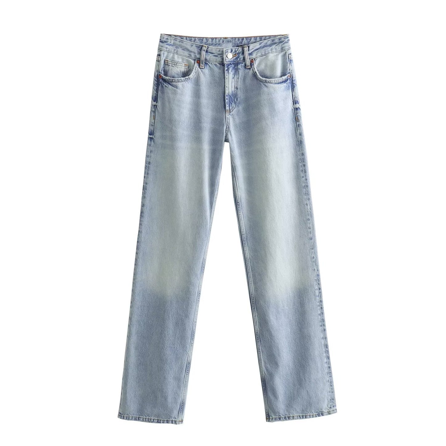 Women's Retro Denim For Slim Fit Mop Jeans