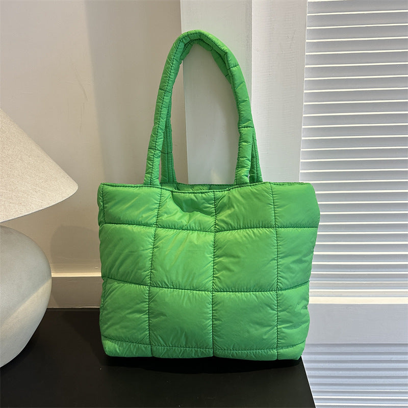 Women's Soft Large Capacity Puff Down Jacket Shoulder Bags