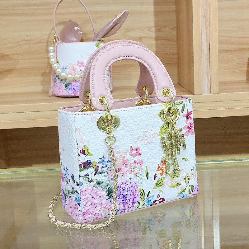 High-grade Diana Female Gradient Rhinestone Hand Holding Bags