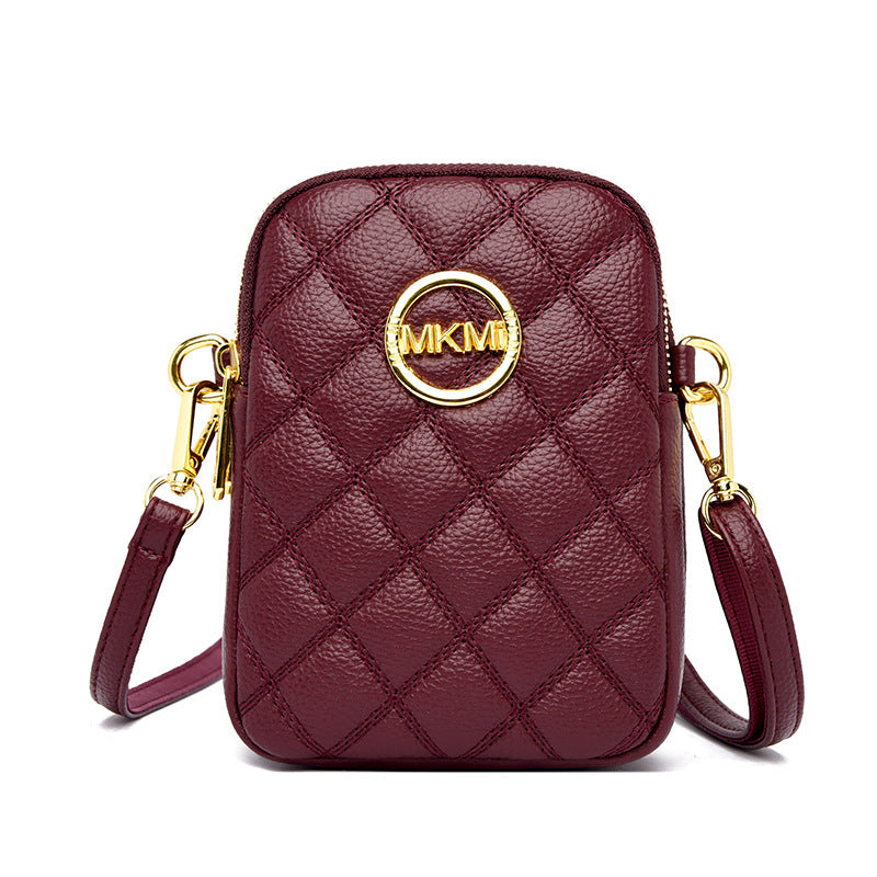 Women's Summer Soft Leather Simple Independent Mobile Bags