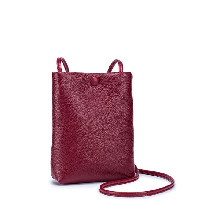 Women's Leather Mobile Mini Fashion Simple Cowhide Phone Bags