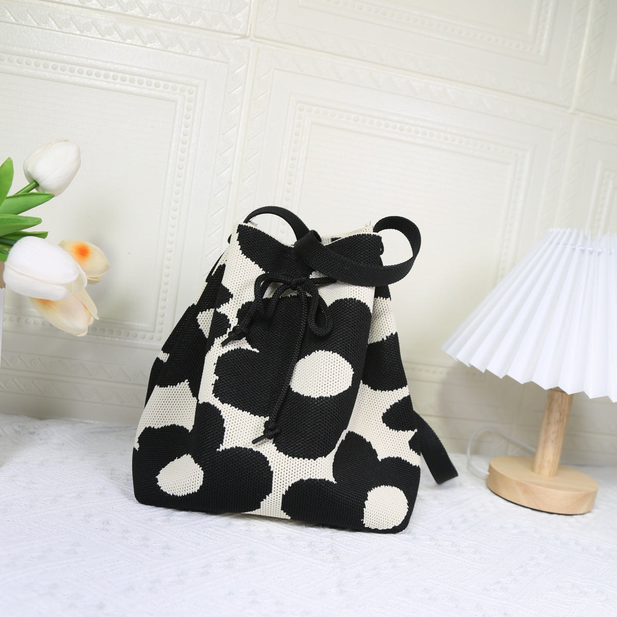 Flower Korean Style Knitted Large Capacity Bags