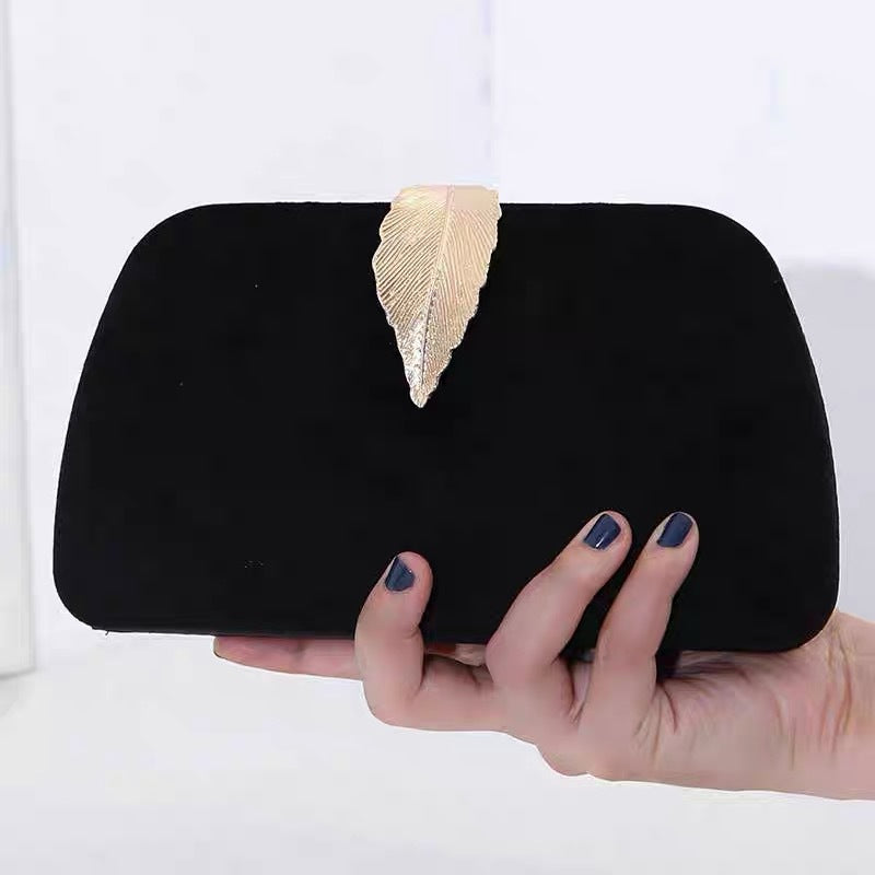 Women's Veet Dinner Rhinestone Clutch Suede Party Evening Bags