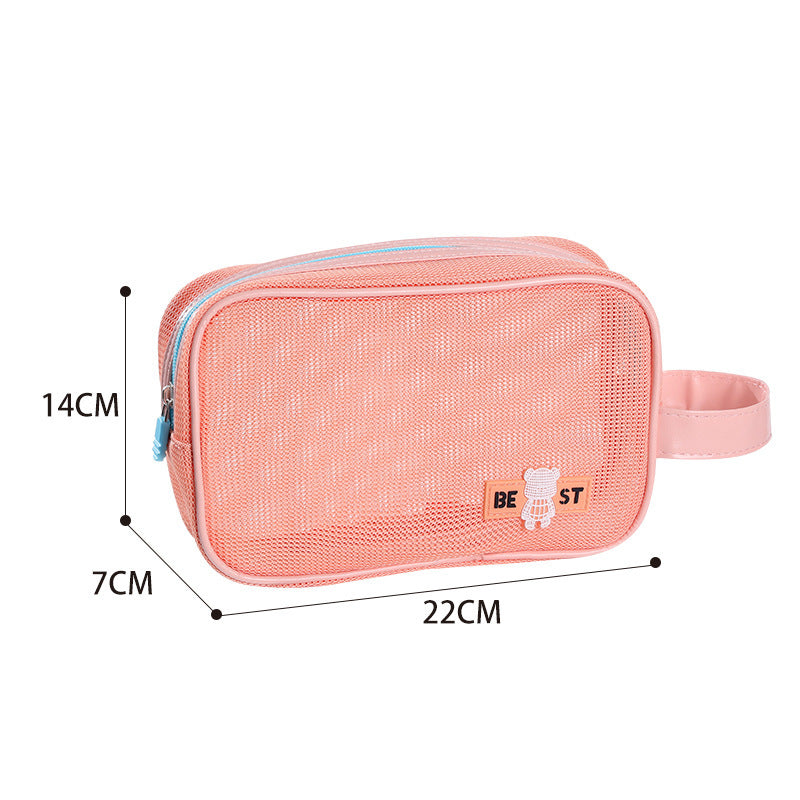 Holiday Grid Portable Toiletry Beach Storage Large Cosmetic Bags