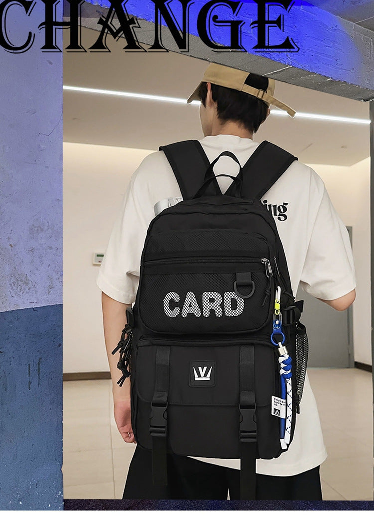 Men's Korean College High Large Capacity Junior Fashion Middle School Students' Schoolbags