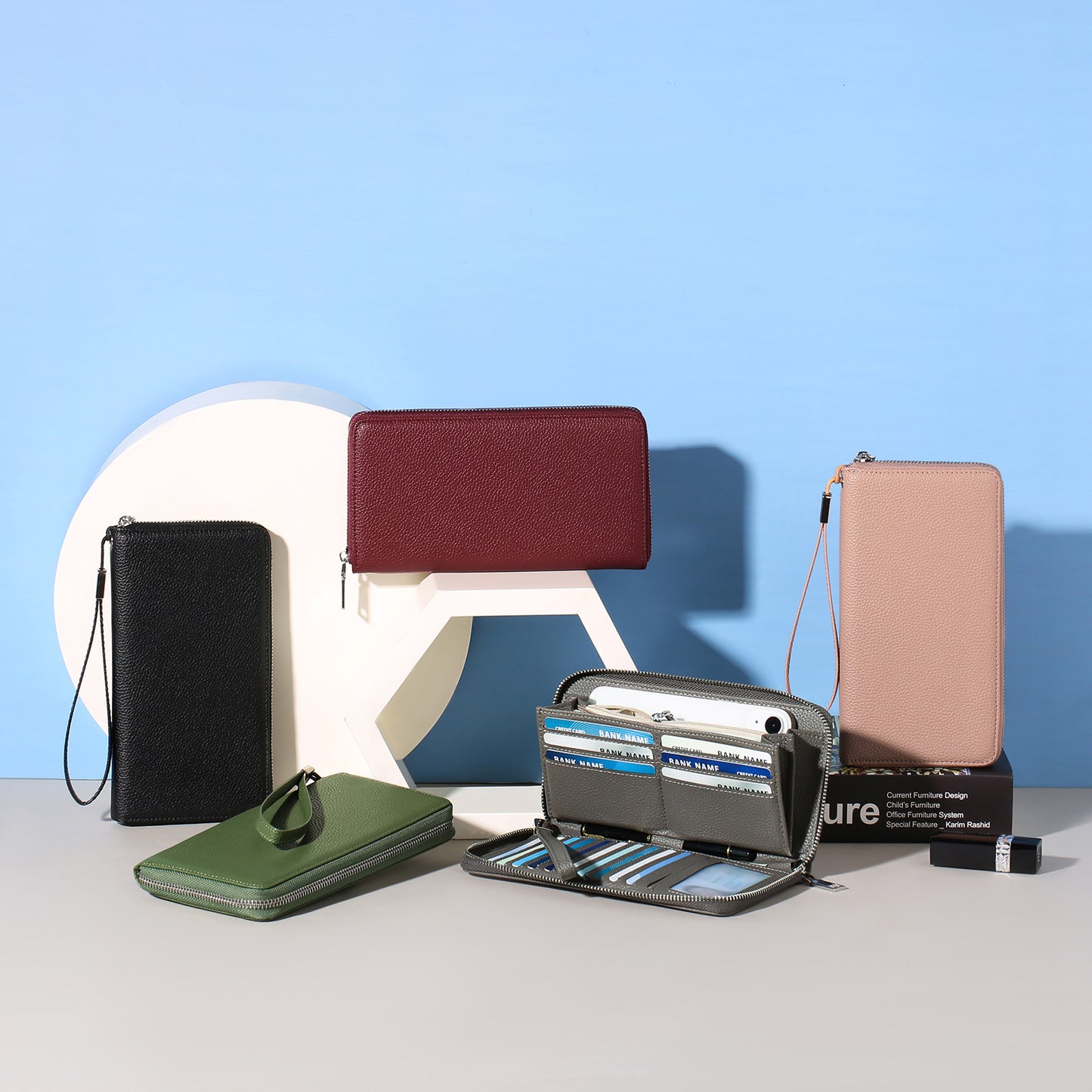 Women's Swiping Large Capacity Long Multi Slots Ladies Wallets