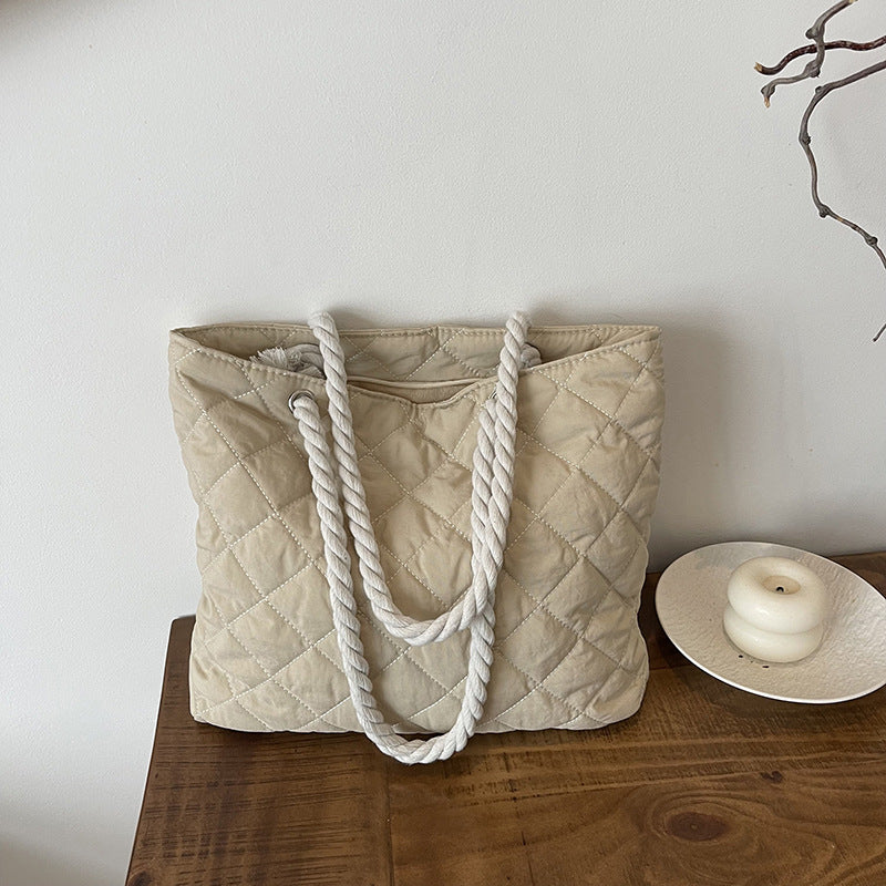 Simple Large Capacity Nylon Fashion Diamond Shoulder Bags