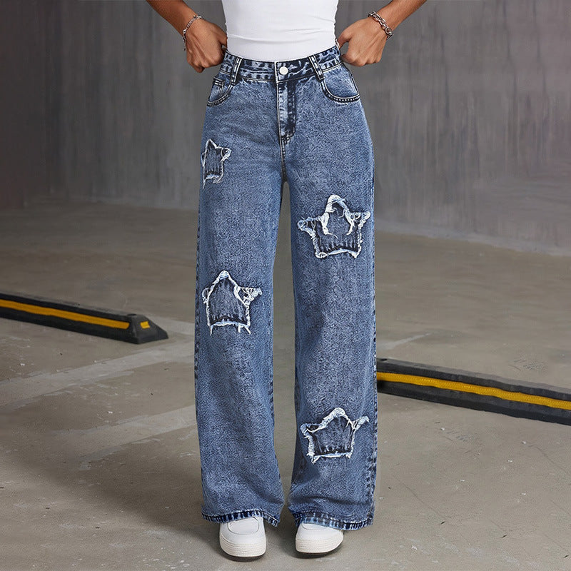 Women's Elegant Pretty Versatile Straight Casual Jeans