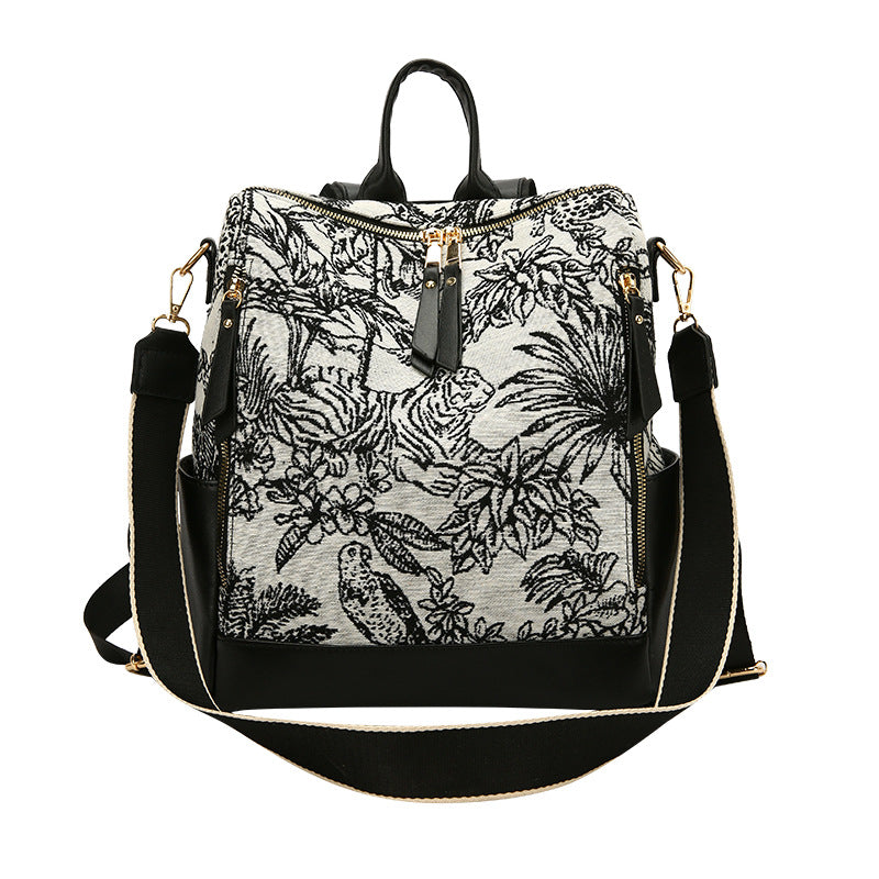 Women's American Style Trend Niche Design Large Backpacks