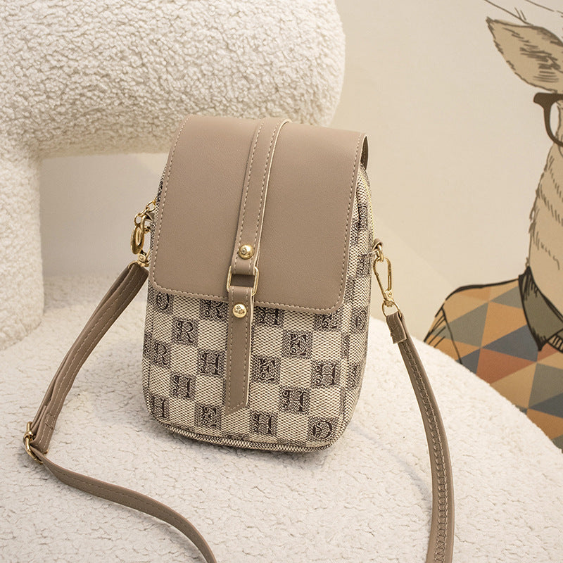Women's Popular Mobile Printed Soft Leather Phone Bags