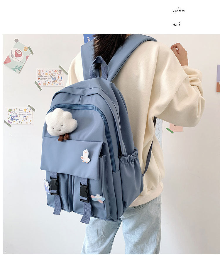 Female Korean High College Style Simple Backpacks