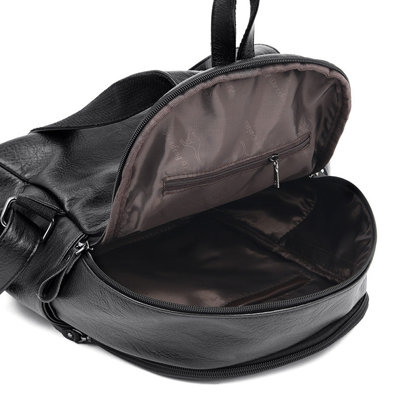 Women's Elegant Korean Fashionable Soft Leather Backpacks