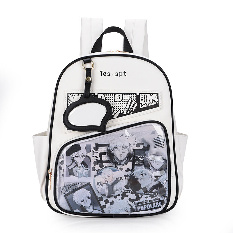 Comfortable Cartoon Portable Millet Display Transparent Backpacks