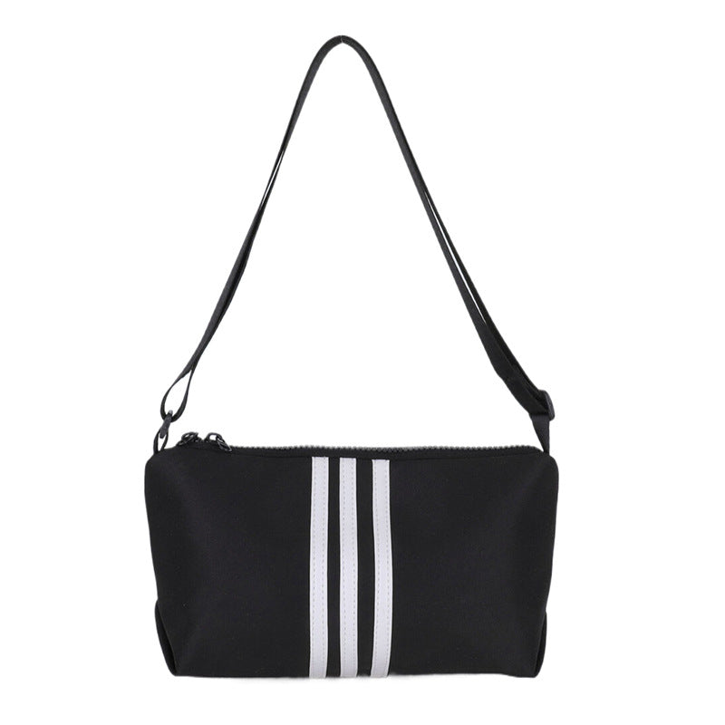 Women's Style Oxford Cloth Korean Fashionable Striped Shoulder Bags