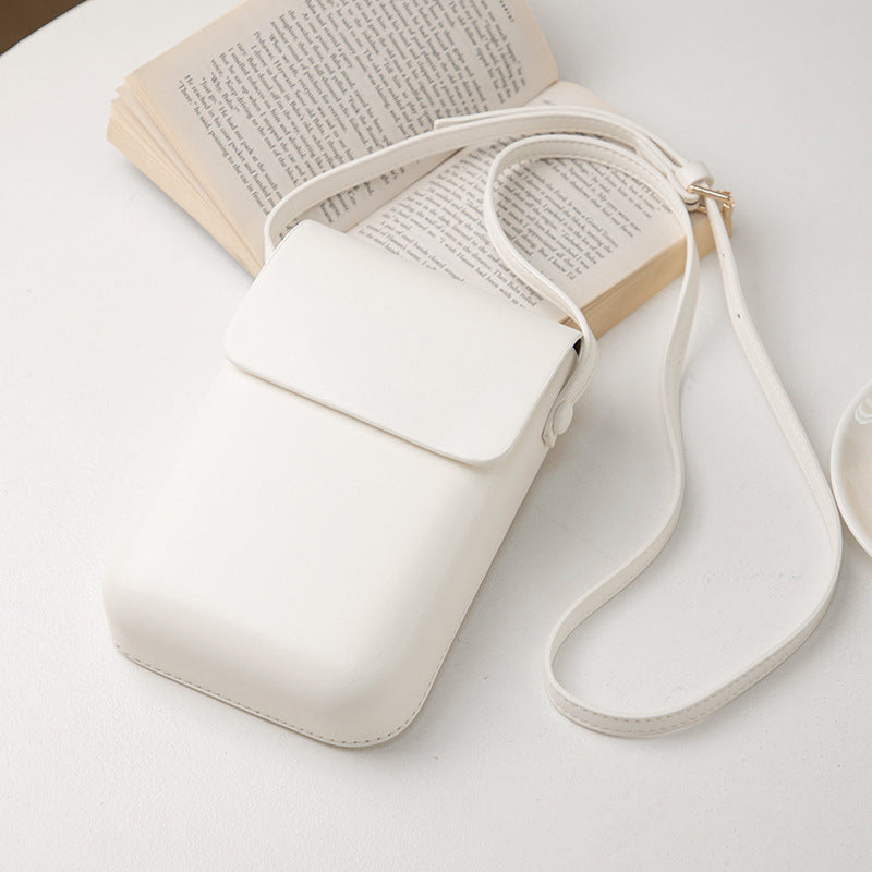 Fashionable Vertical Korean Style Texture Mobile Crossbody Bags