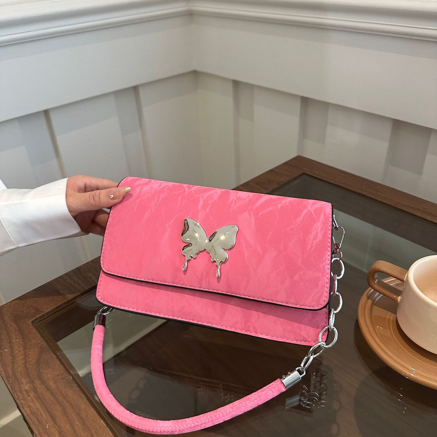 Women's Popular Summer Bow Chain Fashionable Stylish Armpit Bags