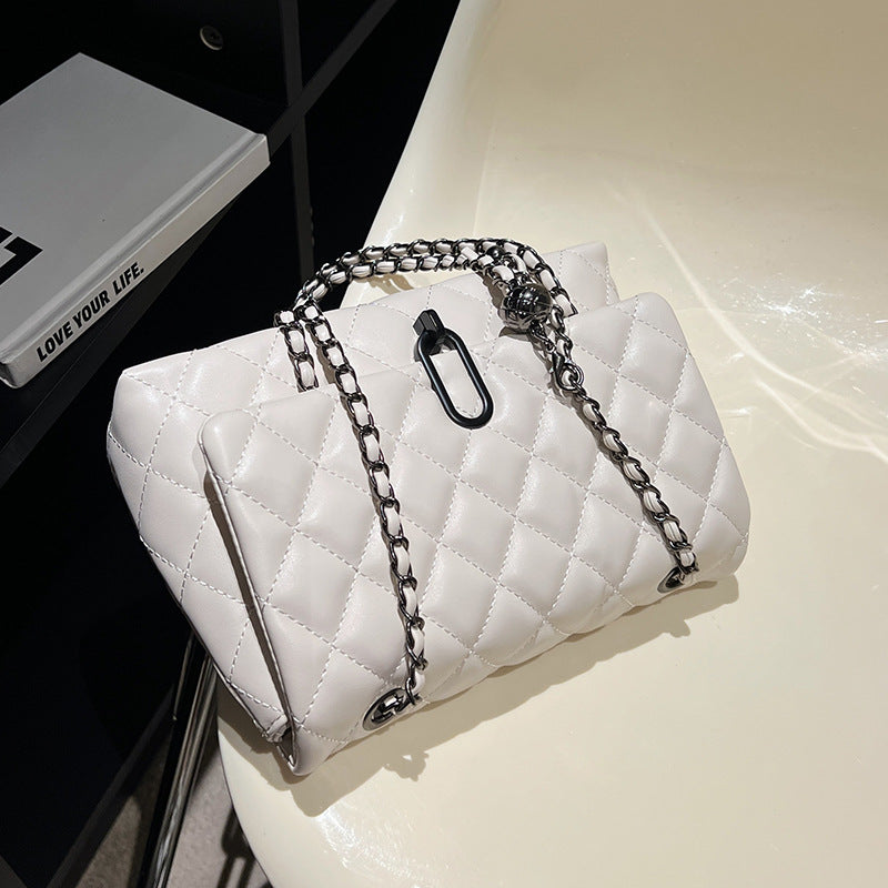 Women's Advanced Texture Fashion Rhombus Chain Niche Crossbody Bags
