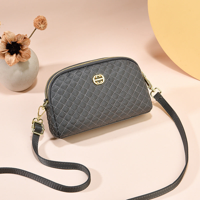 Women's Oxford Cloth Cell Diamond Pattern Mother Crossbody Bags