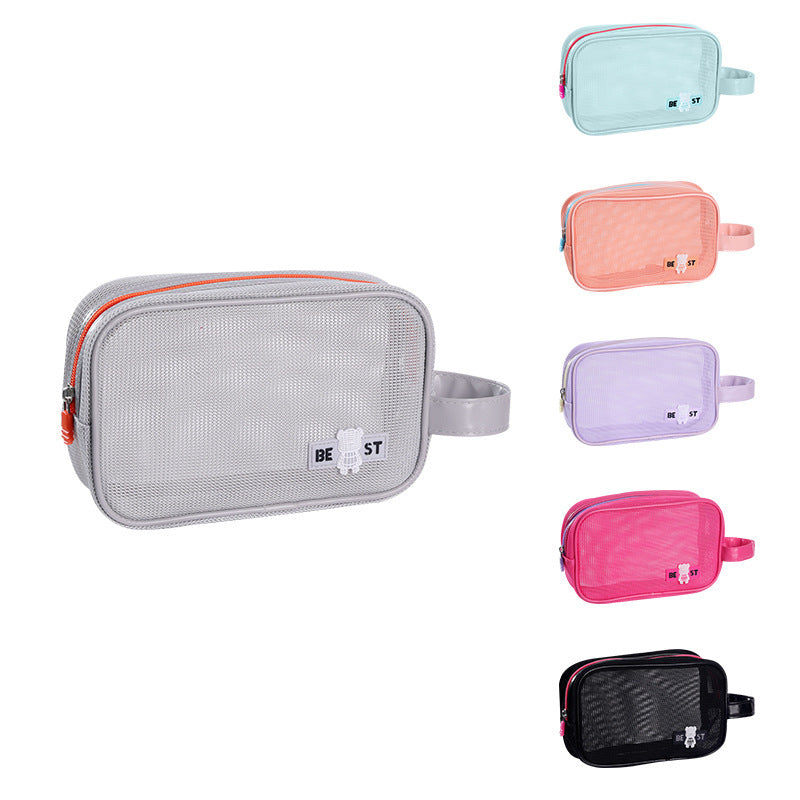 Holiday Grid Portable Toiletry Beach Storage Large Cosmetic Bags