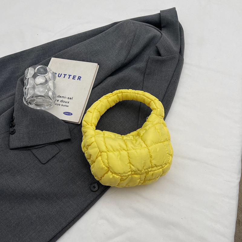 Pleated Plaid Cloud Underarm Down Western Armpit Bags