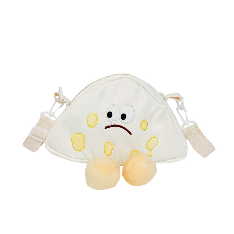 Cheese One Cute Cartoon Canvas Triangle Crossbody Bags