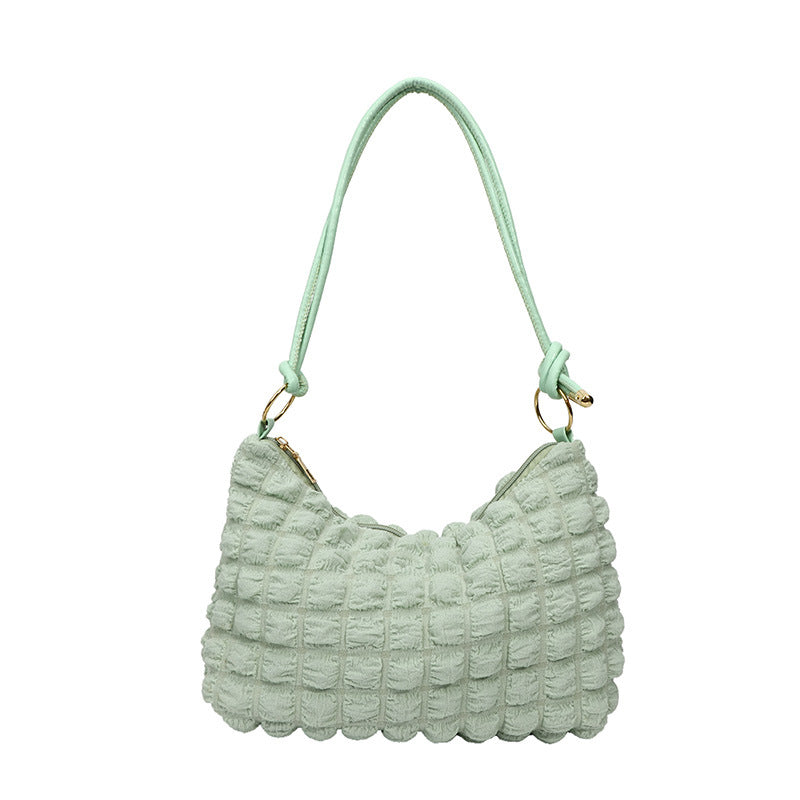 Women's Gentle Elegant Pleated Underarm Fashionable Puff Armpit Bags