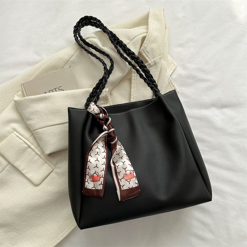 Women's Fashion Big High-grade Woven Strap Large Shoulder Bags