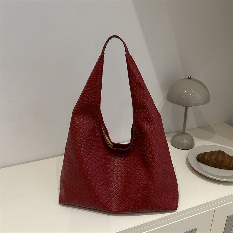 Retro Large Capacity Solid Color Popular Tote Bags